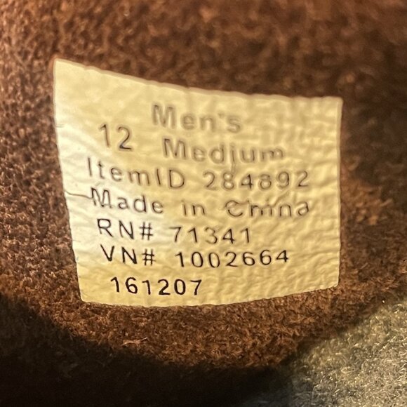 Vtg L.L.Bean Brown Leather Felt Lined Duck Chore Hunt Winter Boots 12 - Picture 7 of 8